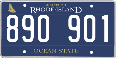 RI license plate 890901