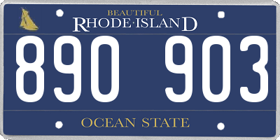 RI license plate 890903