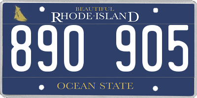 RI license plate 890905