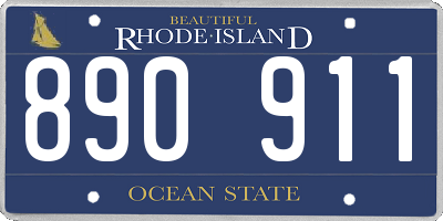 RI license plate 890911
