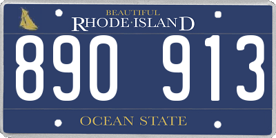 RI license plate 890913
