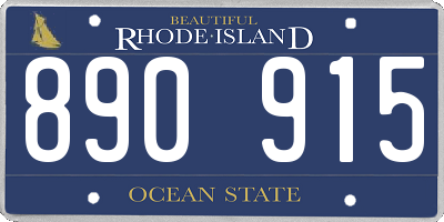 RI license plate 890915