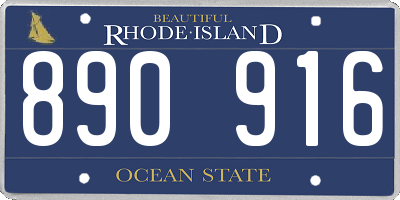 RI license plate 890916