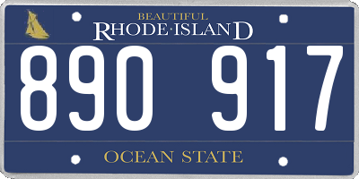 RI license plate 890917