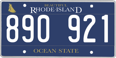 RI license plate 890921