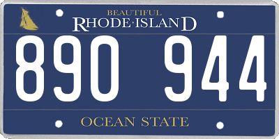 RI license plate 890944
