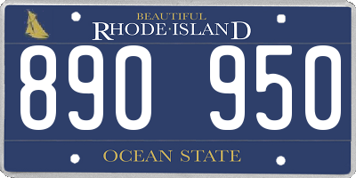 RI license plate 890950