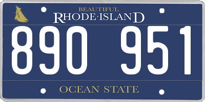RI license plate 890951