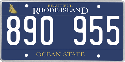 RI license plate 890955