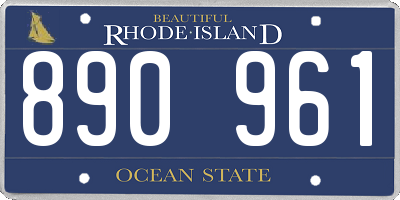 RI license plate 890961