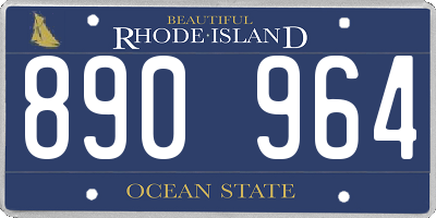 RI license plate 890964