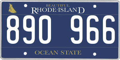 RI license plate 890966