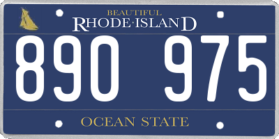 RI license plate 890975