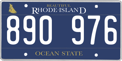 RI license plate 890976