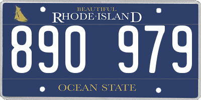 RI license plate 890979