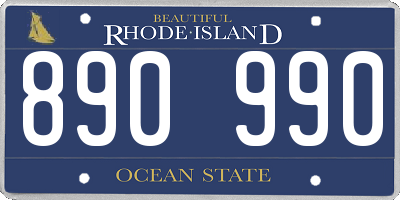 RI license plate 890990