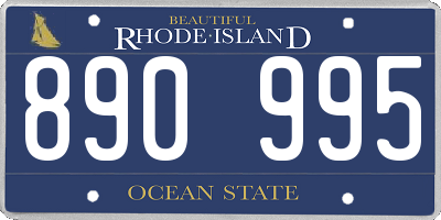 RI license plate 890995