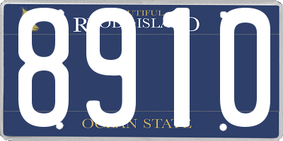 RI license plate 8910