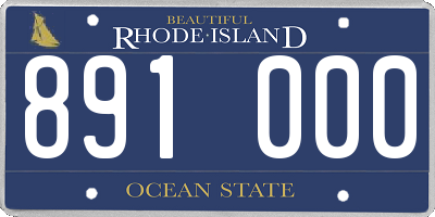 RI license plate 891000