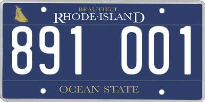 RI license plate 891001