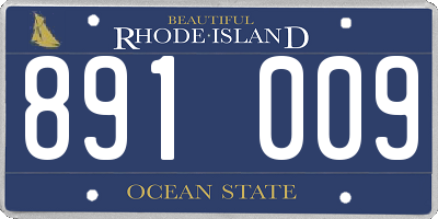 RI license plate 891009