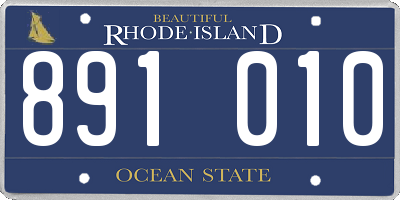 RI license plate 891010