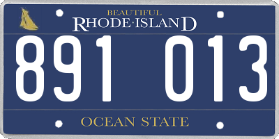 RI license plate 891013