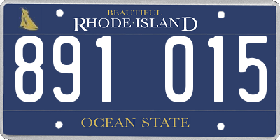 RI license plate 891015