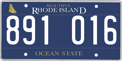 RI license plate 891016