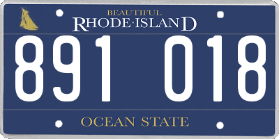 RI license plate 891018