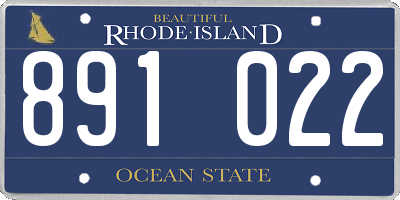 RI license plate 891022