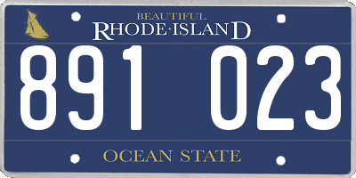 RI license plate 891023