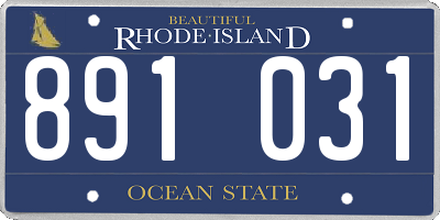 RI license plate 891031