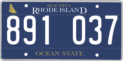 RI license plate 891037