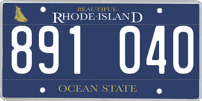 RI license plate 891040