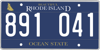 RI license plate 891041