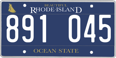 RI license plate 891045