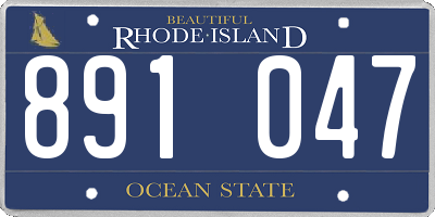 RI license plate 891047