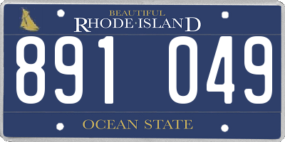 RI license plate 891049