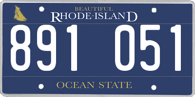 RI license plate 891051