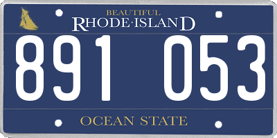 RI license plate 891053