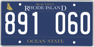 RI license plate 891060