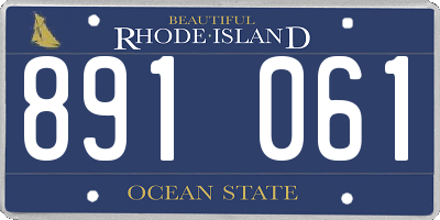 RI license plate 891061
