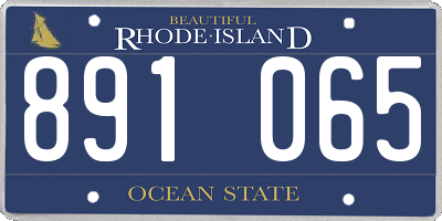 RI license plate 891065