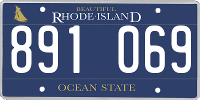 RI license plate 891069