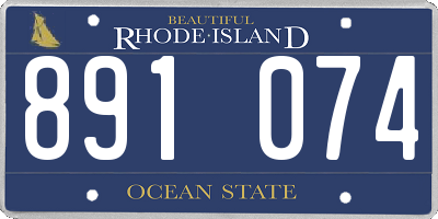 RI license plate 891074
