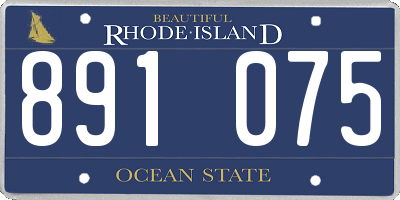RI license plate 891075
