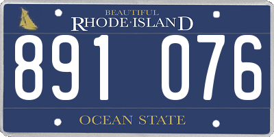 RI license plate 891076