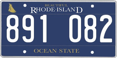 RI license plate 891082