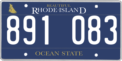 RI license plate 891083